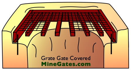 Grate Gated with Mesh Covering