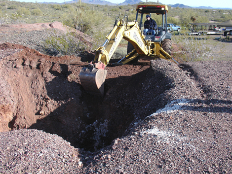 Clearing Waste Rock Around Mine Shaft Collar