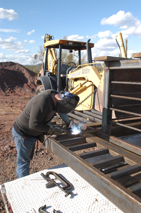 Welding Stability Apron to Cupola Bat Gate