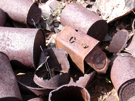 Trash Dump at Mine Site